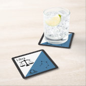 かわいい〔占星術の〕十二宮図シンボル、サイン&スターレイアウト – ライブラリ スクエアペーパーコースター (インサイチュ)