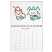 かわいい〔占星術の〕十二宮図猫サイン カレンダー (1月 2027)