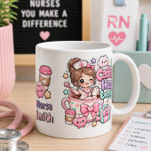 かわいい 可愛い カフェイン 万能説 看護師 医師 ジャンボコーヒーマグカップ