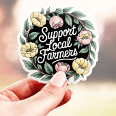 かわいい 地元の農家を応援する 花 シール