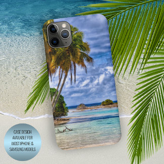 かわいい 夏 ハワイ ビーチ 水彩 iPhone 15 PRO MAXケース