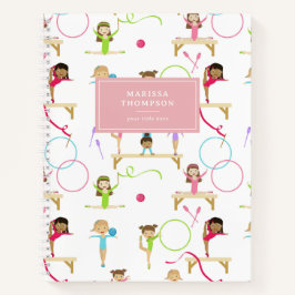 かわいい 多色 ジム キッズ 女の子 オーダーネーム ノートブック
