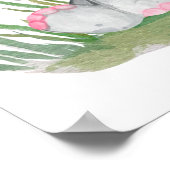 かわいい 夢は大きく ピンクの象 オーダーメイド ポスター (角)