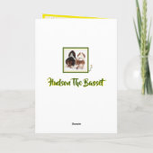 かわいい「大耳」の強み、バスセット誕生日カード カード (裏面)