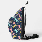 かわいい 天空の神秘的な宇宙猫 パーソナライズド スリングバッグ (右)