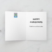 かわいい、太った、丸いクリスマスのサボテンパーソナライズされた。 カード (内部)