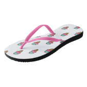 かわいい 女の子らしい カラフルな アイスクリーム コーン ビーチサンダル (アングル)