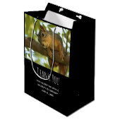 かわいい&好奇心リス自然写真 – ありがとう ミディアムペーパーバッグ (正面アングル)