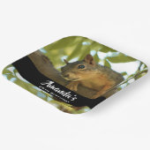 かわいい&好奇心リス自然写真 – 誕生日 ペーパープレート (傾斜あり)