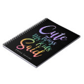 かわいい!子供たちの言葉に、虹の輝き ノートブック (左側)