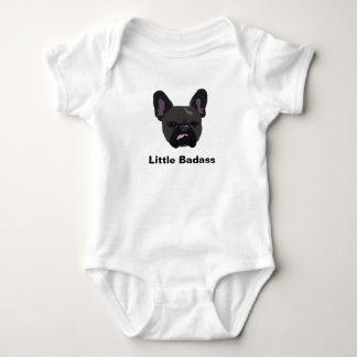 かわいい"小さいbadass"はフレンチ・ブルドッグを黒くします ベビーボディスーツ