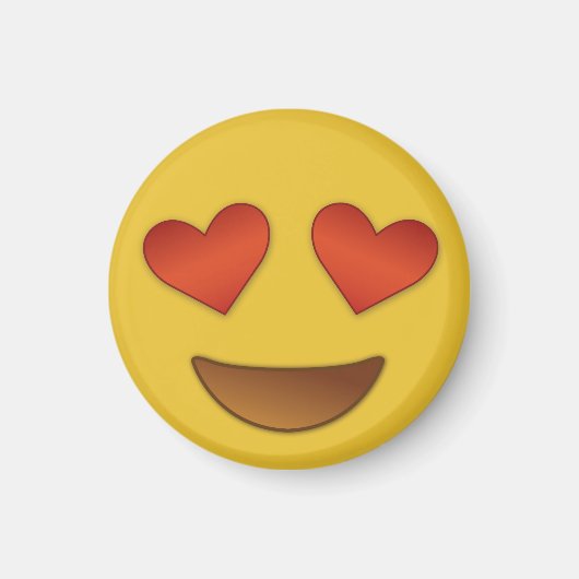 かわいい&小さなハートで目を絵文字 マグネット (正面)