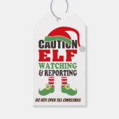 かわいい「小妖精や小人見る/クリスマスデザインパーソナライズされた/Christmas ギフトタグ (正面)