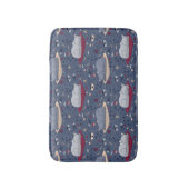 かわいい&居心地の良い眠い猫の夢のパターン バスマット (正面縦)