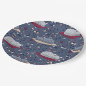 かわいい&居心地の良い眠い猫の夢のパターン ペーパープレート (アングル)