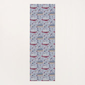 かわいい&居心地の良い眠い猫の夢のパターン ヨガマット (裏面)