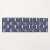 かわいい&居心地の良い眠い猫の夢のパターン ヨガマット (正面(横))