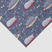 かわいい&居心地の良い眠い猫の夢のパターン 薄葉紙 (詳細)