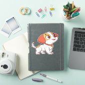 かわいい+幸せ+子犬+キャラクター+ステッカー シール (iPadカバー)