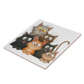 かわいい+幻想的な猫 タイル (側面)