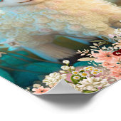 かわいい 幻想的な カラフルな 羊の花の保育園 ポスター (角)