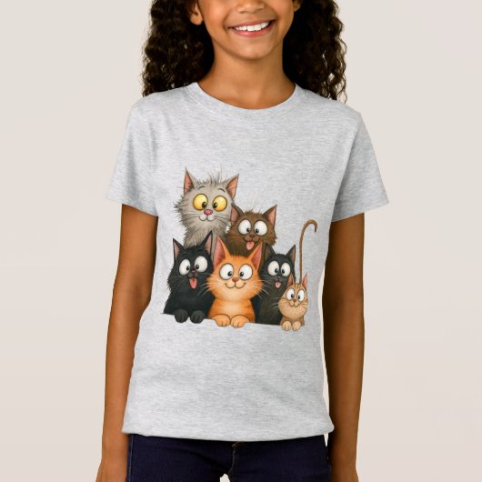 かわいい+幻想的な+猫 Tシャツ (正面)