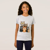 かわいい+幻想的な+猫 Tシャツ (正面フル)