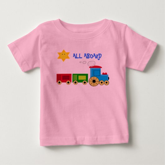 "かわいい"幼児列車のティーのすべて ベビーTシャツ (正面)