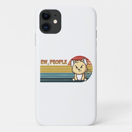 かわいい+怒った+猫好き Case-Mate iPhoneケース (裏面)
