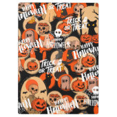  かわいい＆怖いハロウィーンの不気味な雰囲気 クリップボード (裏面)