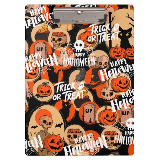  かわいい＆怖いハロウィーンの不気味な雰囲気 クリップボード (正面)