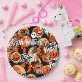  かわいい＆怖いハロウィーンの不気味な雰囲気 ペーパープレート (パーティー)