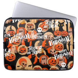 かわいい&怖いハロウィーンの不気味な雰囲気 ラップトップスリーブ