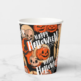 かわいい&怖いハロウィーンの不気味な雰囲気 紙コップ