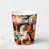  かわいい＆怖いハロウィーンの不気味な雰囲気 紙コップ (左)