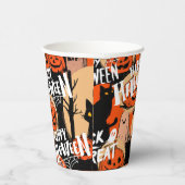  かわいい＆怖いハロウィーンの不気味な雰囲気 紙コップ (右)