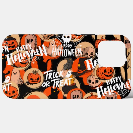  かわいい&怖いハロウィーンの不気味な雰囲気 Case-Mate iPhoneケース (裏面 (横))