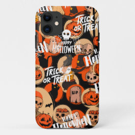 かわいい&怖いハロウィーンの不気味な雰囲気 iPhone 11 ケース