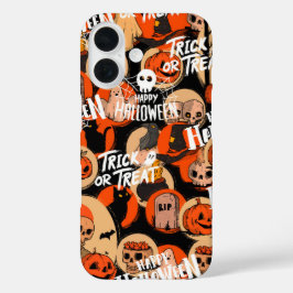 かわいい&怖いハロウィーンの不気味な雰囲気 iPhone 16ケース