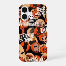 かわいい&怖いハロウィーンの不気味な雰囲気 iPhone 16ケース