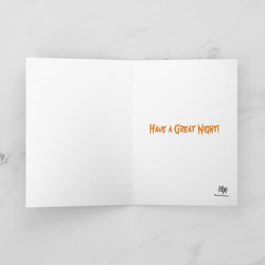 かわいい 怖い クモ ハロウィン カード (内部)