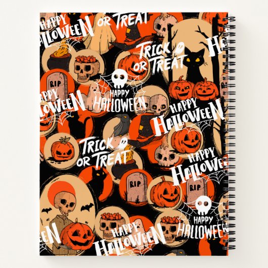 かわいい＆怖い ハロウィン スプーキーヴィブス ノートブック (裏面)