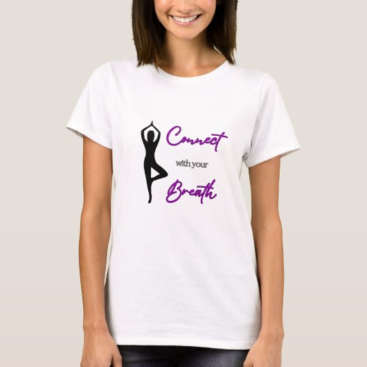 かわいい!息で接続 – Yoga Women's Tシャツ (正面)