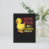 かわいい、愛してる、かびくさいアヒル ポストカード (スタンド正面)