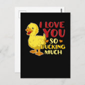 かわいい、愛してる、かびくさいアヒル ポストカード (正面/裏面)