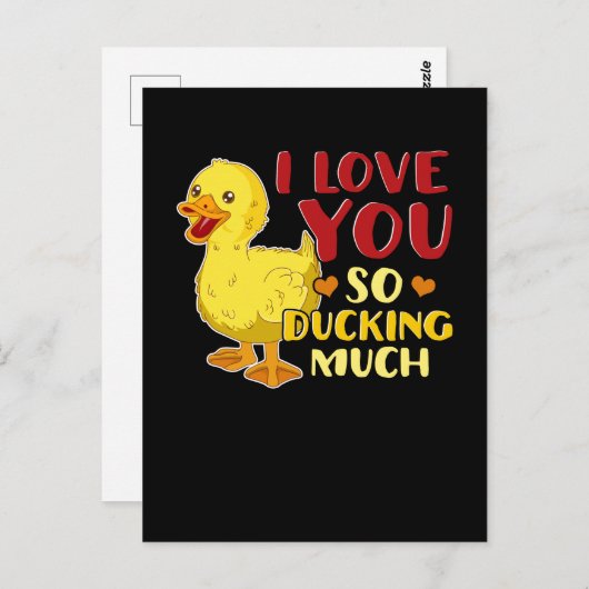 かわいい、愛してる、かびくさいアヒル ポストカード (正面/裏面)