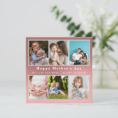 かわいい 愛してる ママ ハッピーマザーズデイ フォトコラージュ シーズンカード (スタンド正面)