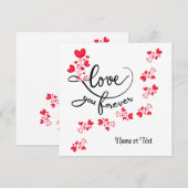 かわいい 愛してる 永遠に オーダーメイド シーズンカード (正面/裏面)