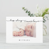 かわいい|愛する誕生告知カード·引用文 案内状 (スタンド正面)