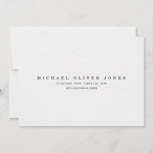 かわいい|愛する誕生告知カード·引用文 案内状 (裏面)